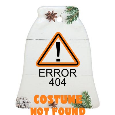 404 Error Costume Not Found Halloween Ceramic Bell Ornament