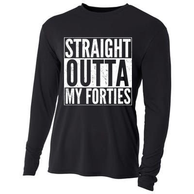 40th Birthday - Straight Outta My Forties Cooling Performance Long Sleeve Crew