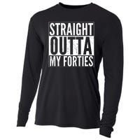 40th Birthday - Straight Outta My Forties Cooling Performance Long Sleeve Crew