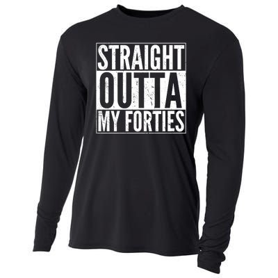 40th Birthday - Straight Outta My Forties Cooling Performance Long Sleeve Crew