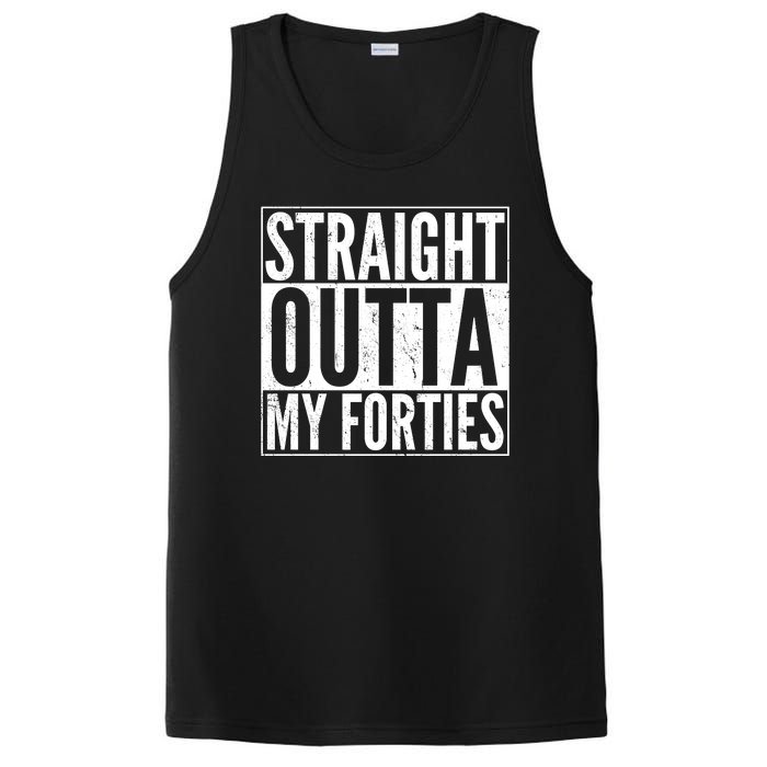 40th Birthday - Straight Outta My Forties PosiCharge Competitor Tank