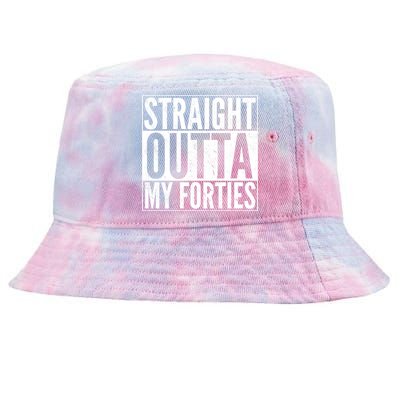 40th Birthday - Straight Outta My Forties Tie-Dyed Bucket Hat