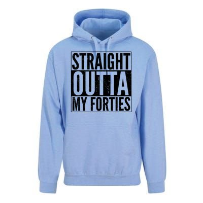 40th Birthday - Straight Outta My Forties Unisex Surf Hoodie