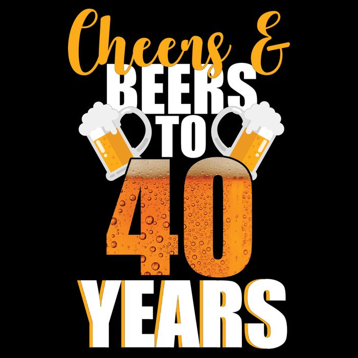 40th Birthday Cheers & Beers To 40 Years Cooling Performance Crew T-Shirt
