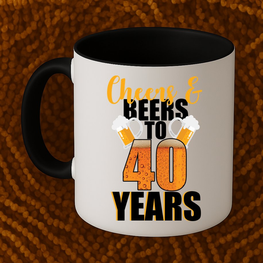 40th Birthday Cheers & Beers To 40 Years Mug