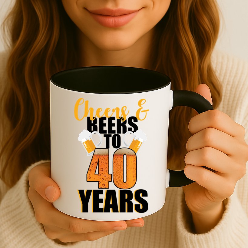 40th Birthday Cheers & Beers To 40 Years Mug