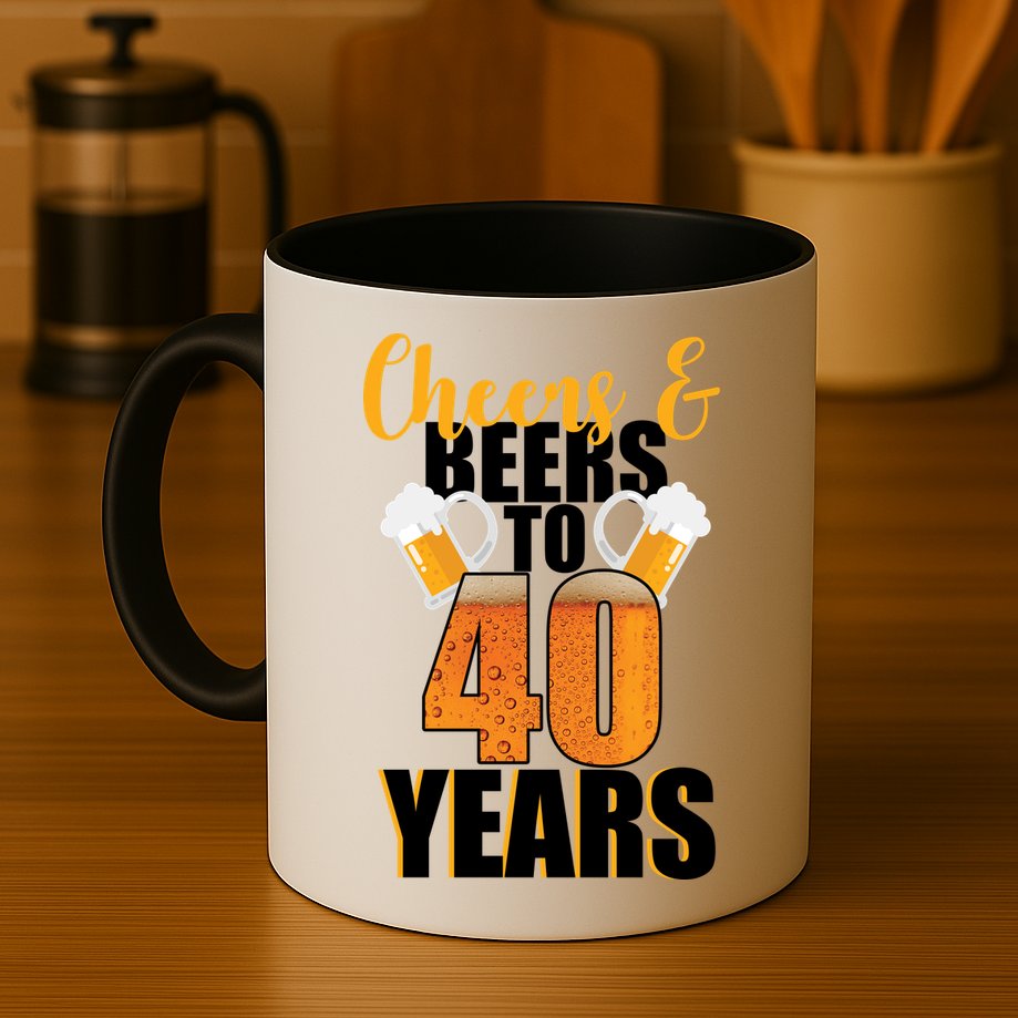 40th Birthday Cheers & Beers To 40 Years Mug