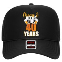 40th Birthday Cheers & Beers To 40 Years Trucker Hat
