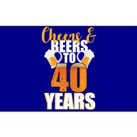 40th Birthday Cheers & Beers To 40 Years Bumper Sticker