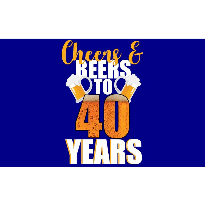 40th Birthday Cheers & Beers To 40 Years Bumper Sticker