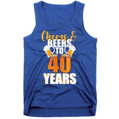 40th Birthday Cheers & Beers To 40 Years Tank Top