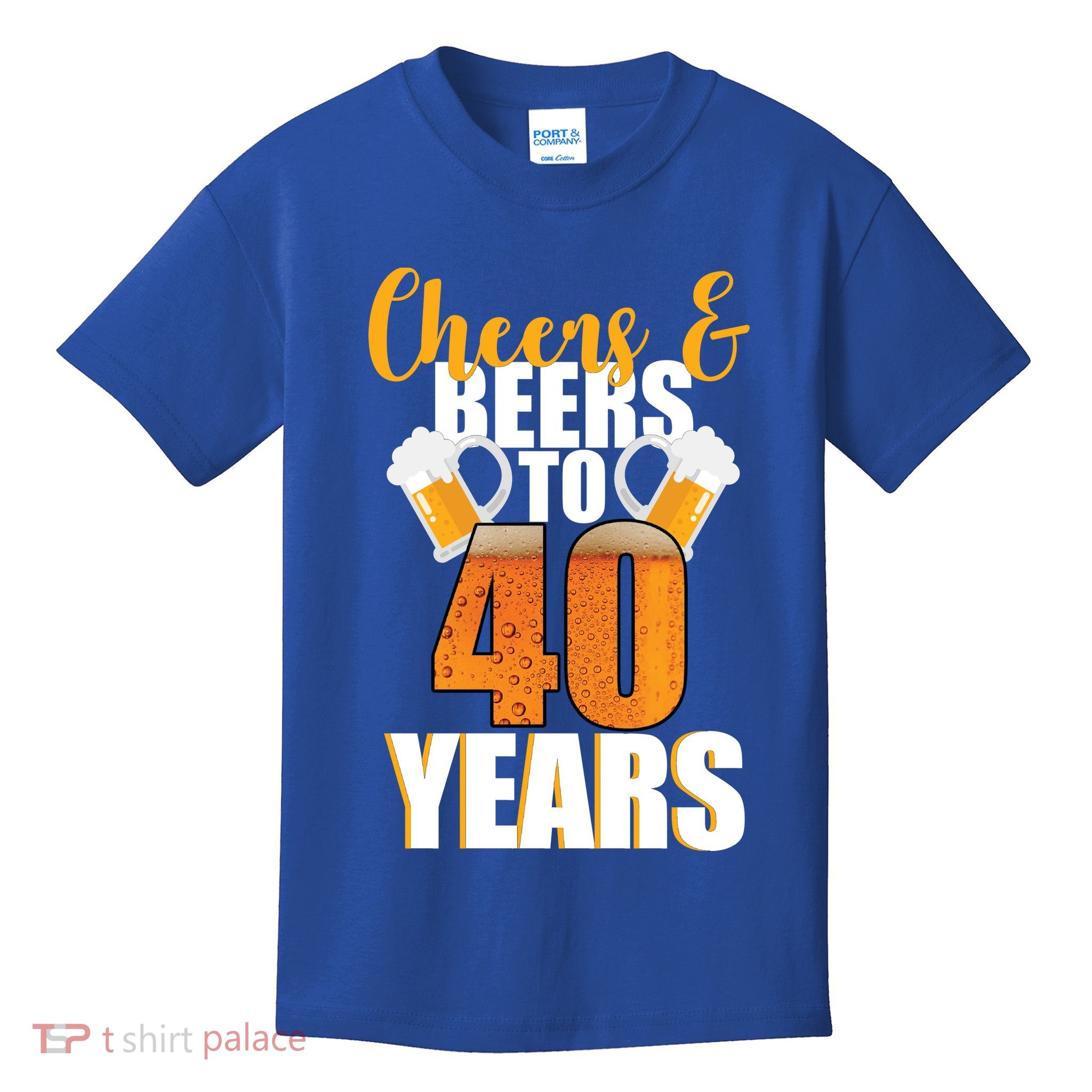 40th Birthday Cheers & Beers To 40 Years Kids T-Shirt