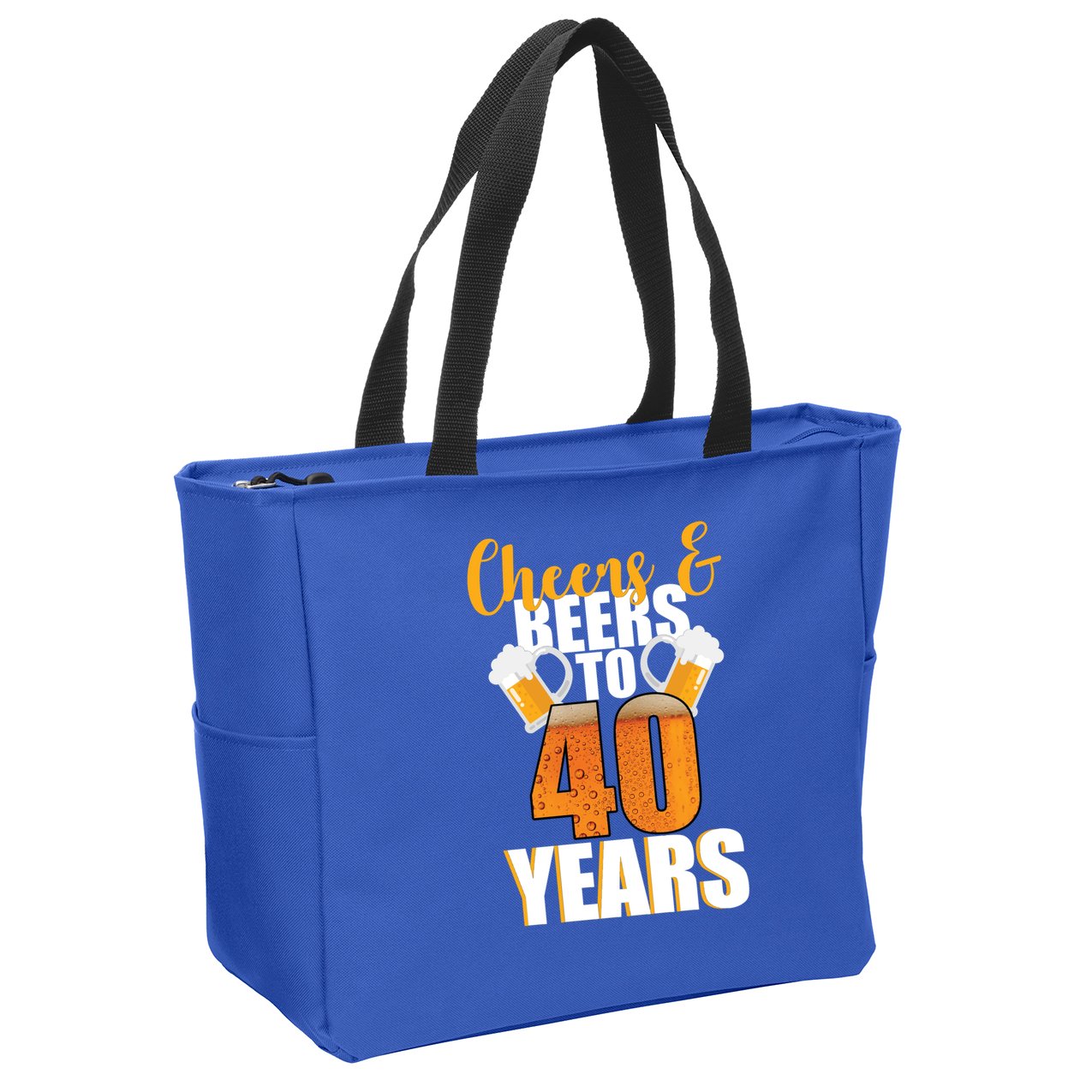 40th Birthday Cheers & Beers To 40 Years Zip Tote Bag