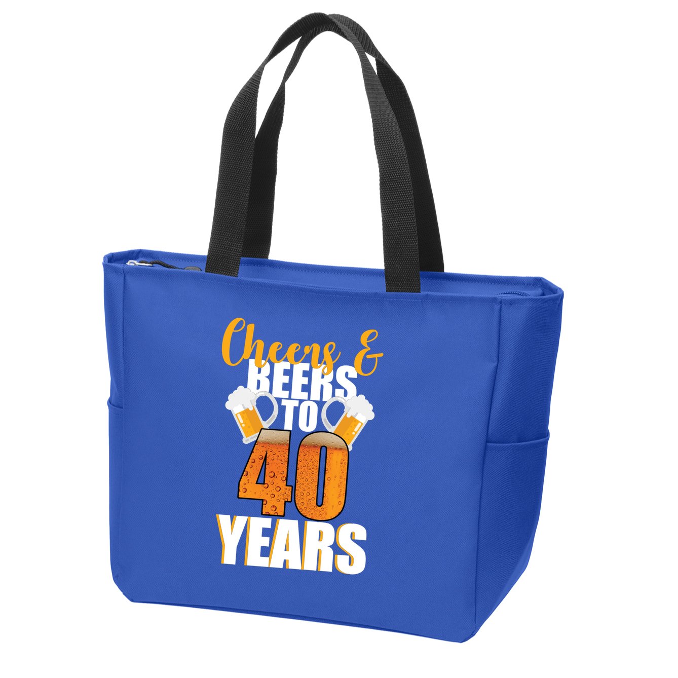 40th Birthday Cheers & Beers To 40 Years Zip Tote Bag