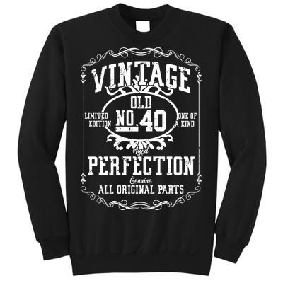 40th Birthday Genuine All Original Parts Sweatshirt