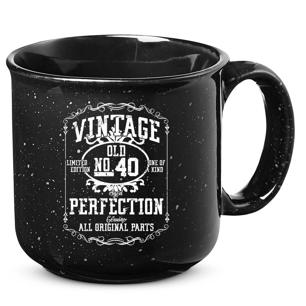 40th Birthday Genuine All Original Parts 15oz Campfire Ceramic Mug