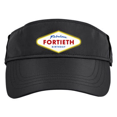 40th Birthday Las Vegas Fabulous Fortieth Adult Drive Performance Visor