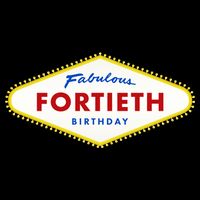 40th Birthday Las Vegas Fabulous Fortieth Drawstring Bag