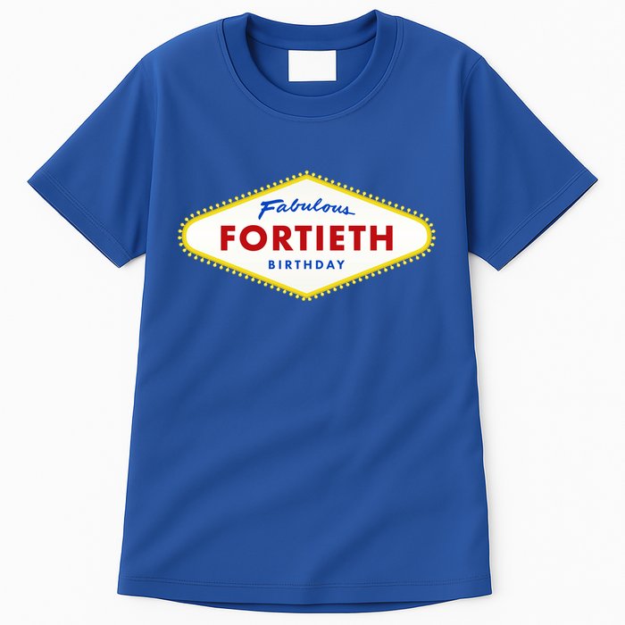 40th Birthday Las Vegas Fabulous Fortieth Tall T-Shirt