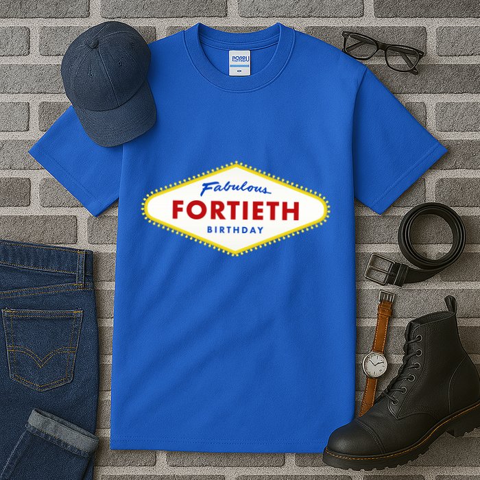 40th Birthday Las Vegas Fabulous Fortieth Tall T-Shirt