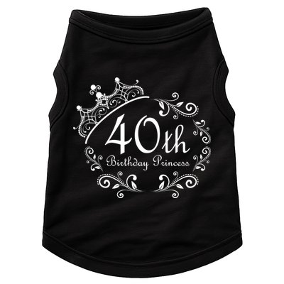 40th Birthday Princess Doggie Tank