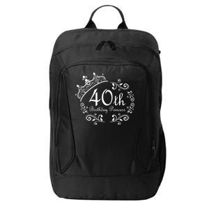 40th Birthday Princess City Backpack