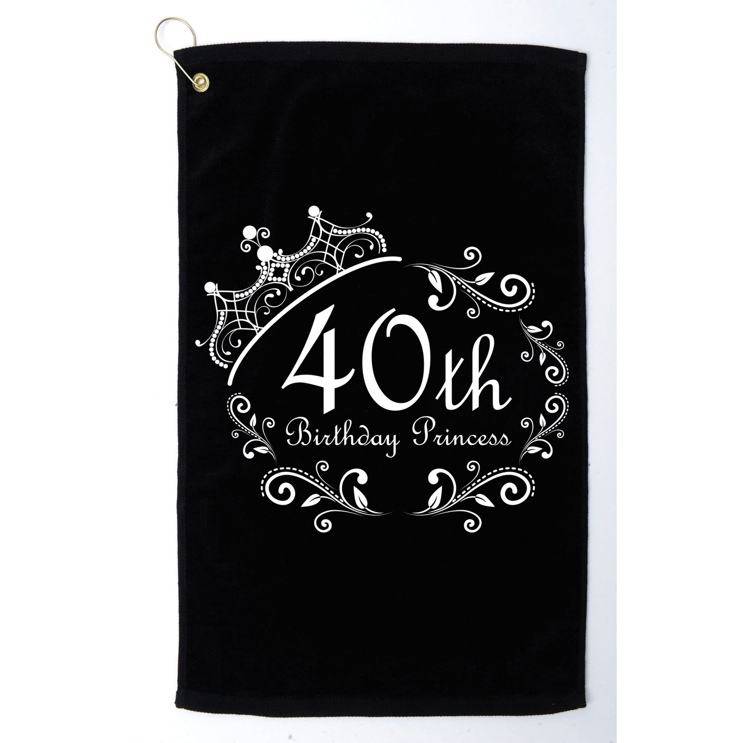 40th Birthday Princess Golf Towel