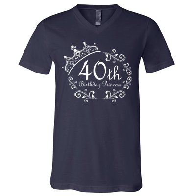 40th Birthday Princess V-Neck T-Shirt