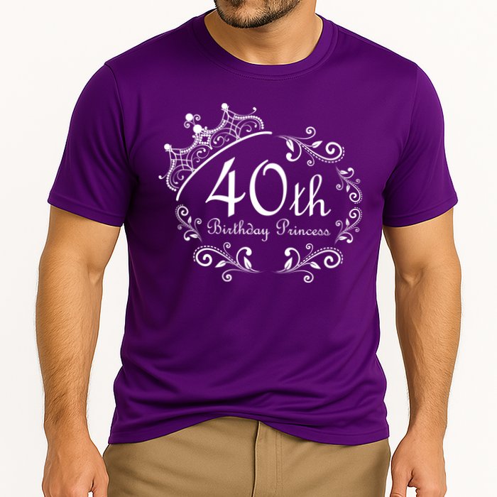 40th Birthday Princess Cooling Performance Crew T-Shirt