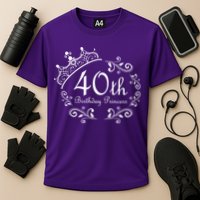 40th Birthday Princess Cooling Performance Crew T-Shirt