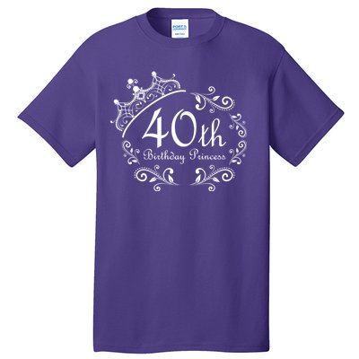 40th Birthday Princess Tall T-Shirt