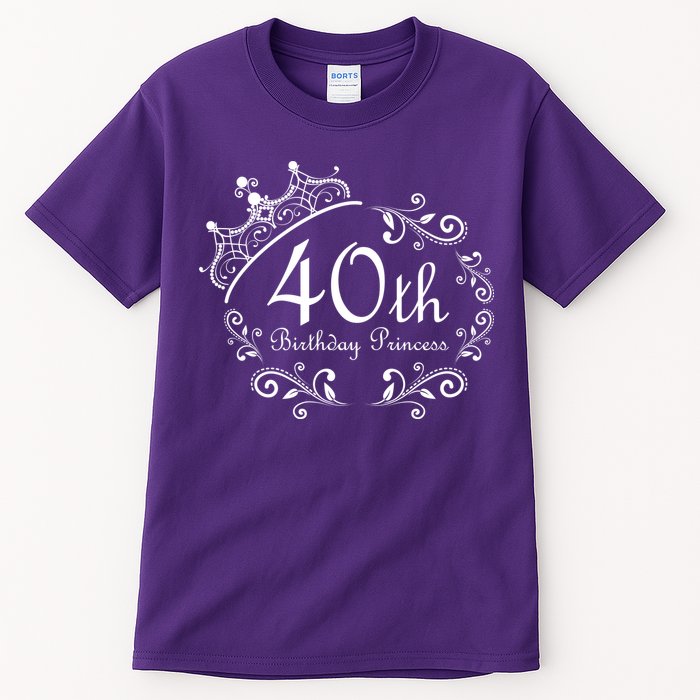 40th Birthday Princess Tall T-Shirt