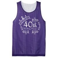 40th Birthday Princess Mesh Reversible Basketball Jersey Tank