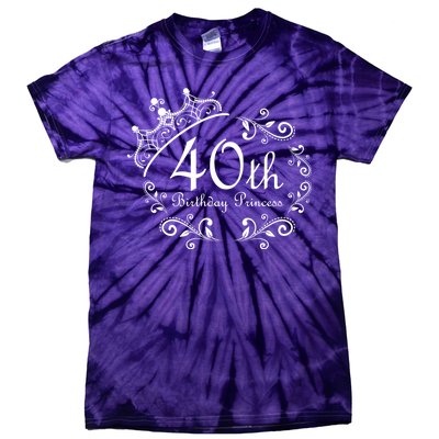 40th Birthday Princess Tie-Dye T-Shirt