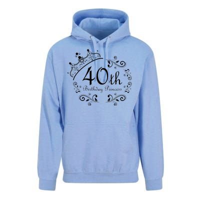 40th Birthday Princess Unisex Surf Hoodie