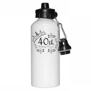 40th Birthday Princess Aluminum Water Bottle