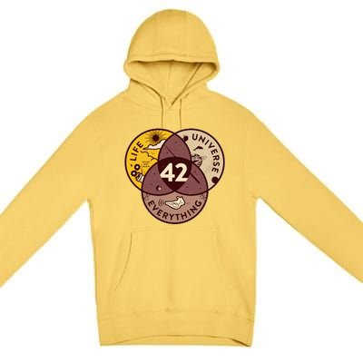 42 Answers To Life Universe Everything Hitchhikers Galaxy Guide Premium Pullover Hoodie