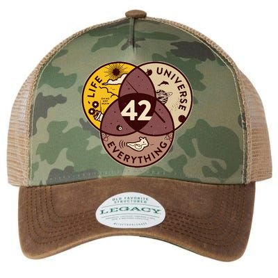 42 Answers To Life Universe Everything Hitchhikers Galaxy Guide Legacy Tie Dye Trucker Hat