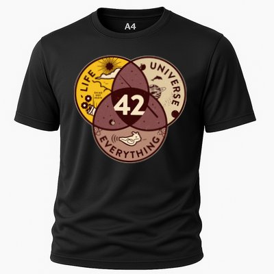 42 Answers To Life Universe Everything Hitchhikers Galaxy Guide Performance Shirt