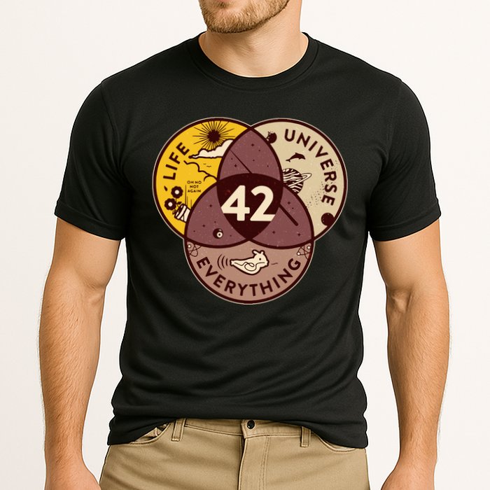 42 Answers To Life Universe Everything Hitchhikers Galaxy Guide Performance Shirt