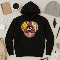 42 Answers To Life Universe Everything Hitchhikers Galaxy Guide Hoodie