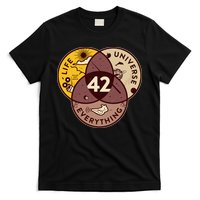 42 Answers To Life Universe Everything Hitchhikers Galaxy Guide T-Shirt