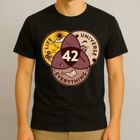 42 Answers To Life Universe Everything Hitchhikers Galaxy Guide T-Shirt