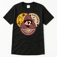 42 Answers To Life Universe Everything Hitchhikers Galaxy Guide Tall T-Shirt