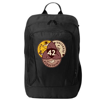 42 Answers To Life Universe Everything Hitchhikers Galaxy Guide City Backpack