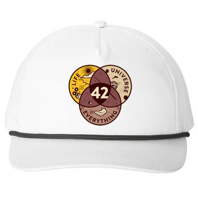 42 Answers To Life Universe Everything Hitchhikers Galaxy Guide Snapback Five-Panel Rope Hat