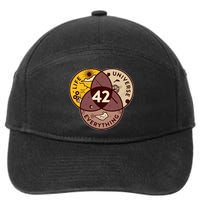 42 Answers To Life Universe Everything Hitchhikers Galaxy Guide 7-Panel Snapback Hat