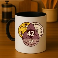 42 Answers To Life Universe Everything Hitchhikers Galaxy Guide Mug