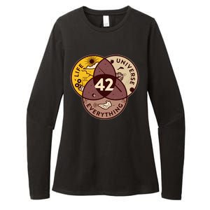 42 Answers To Life Universe Everything Hitchhikers Galaxy Guide Womens CVC Long Sleeve Shirt