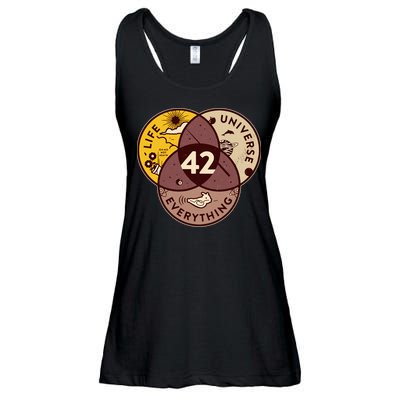 42 Answers To Life Universe Everything Hitchhikers Galaxy Guide Ladies Essential Flowy Tank